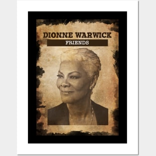 Vintage Old Paper 80s Style Dionne Warwick /// Friends Posters and Art